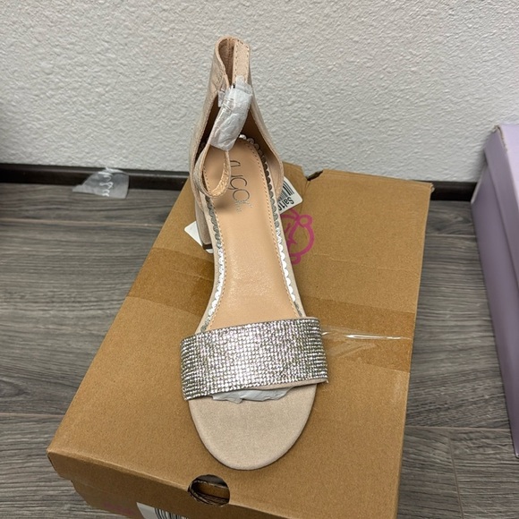 Sugar Women's Cream Heels with Rhinestone Accents - Picture 4 of 7